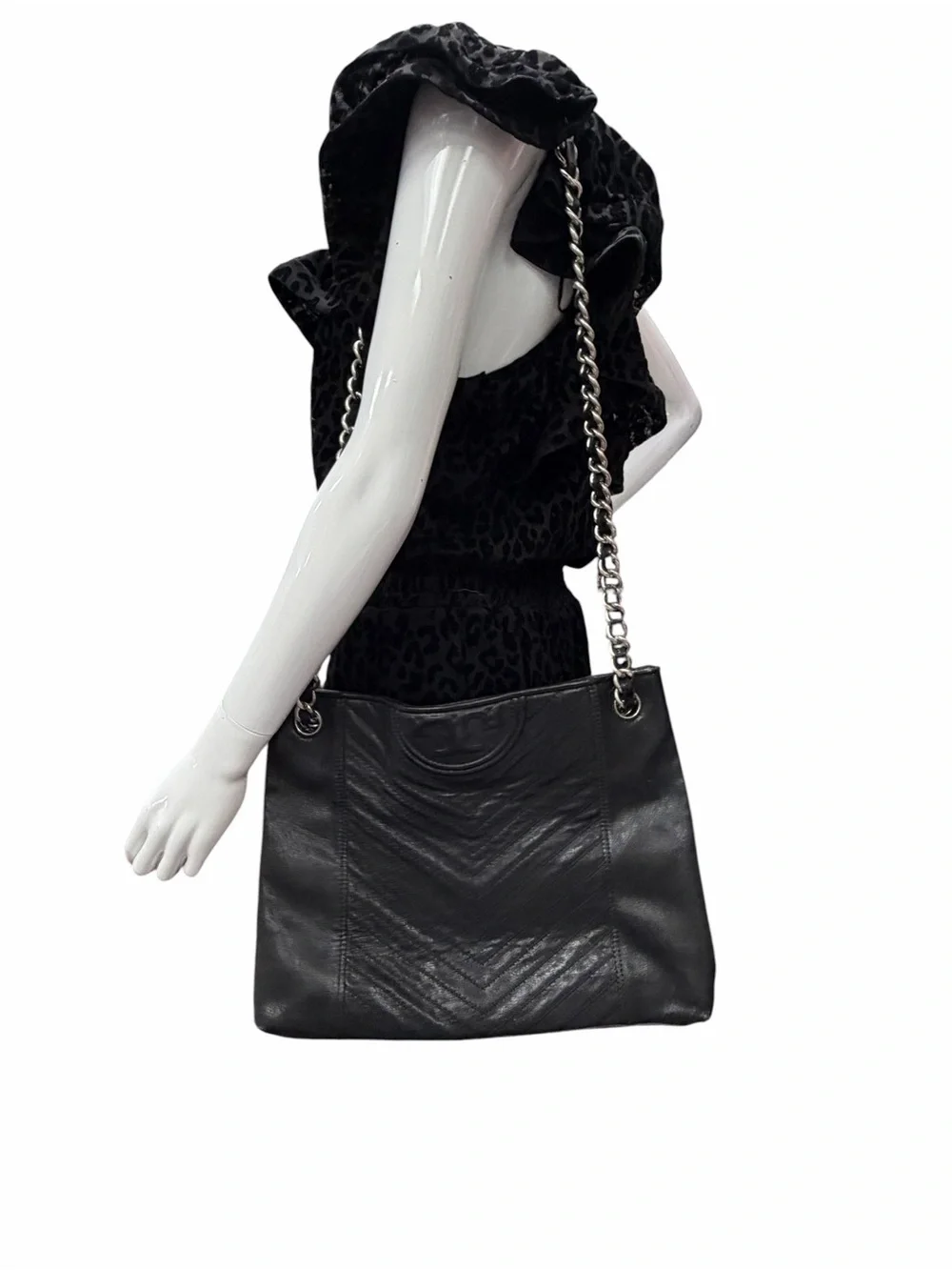 Tory Burch Fleming Chevron Tote